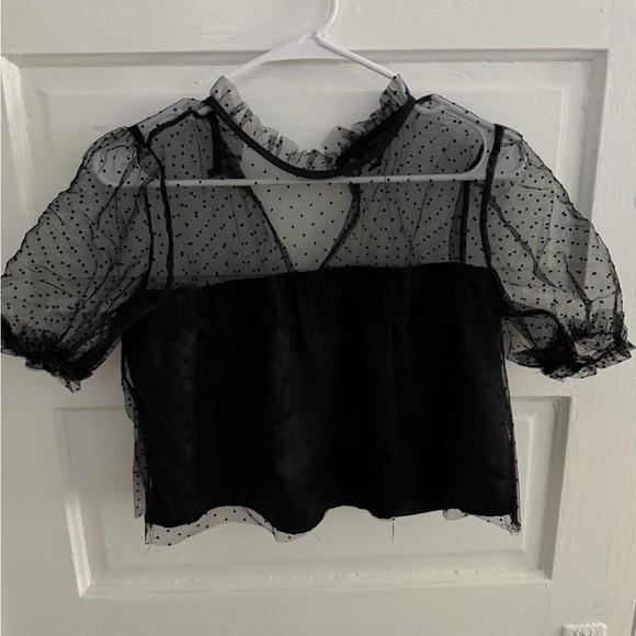 Forever 21 Polka Dot Blouse - Picture 2 of 4